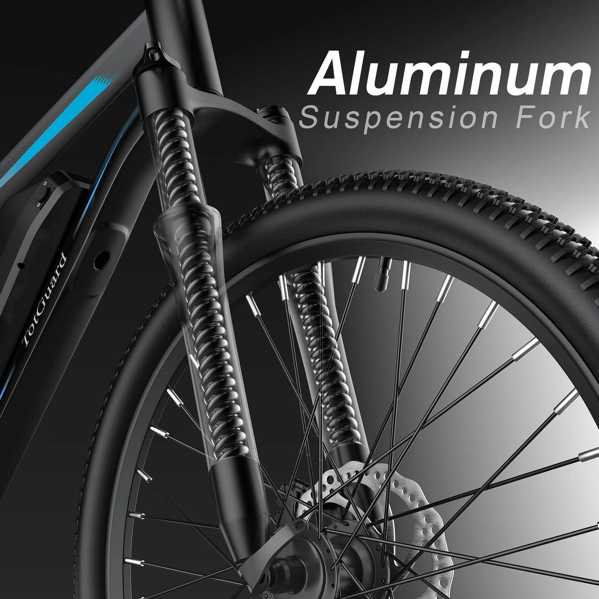 TotGuard Electric Bike for Adults, 26" Ebike 350W Adult Electric Bicycles, Electric Mountain Bike with 36V 10.4Ah Battery, Suspension Fork, Shimano 21 Speed Gears