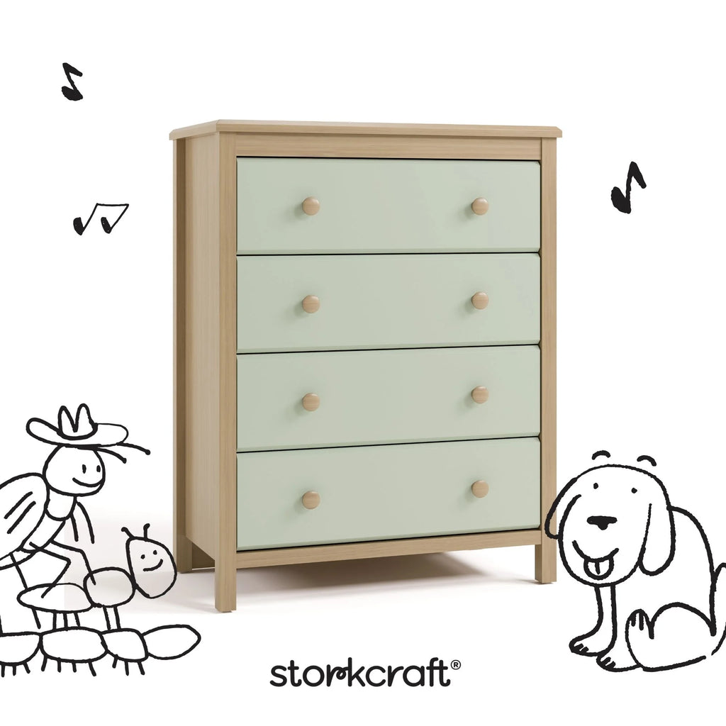 Storkcraft Alpine 4 Drawer Nursery Dresser, White