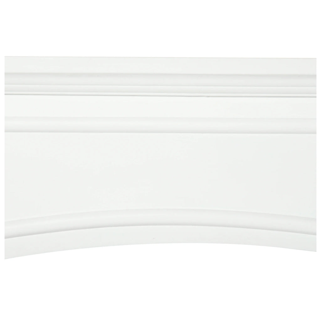 Modern Fireplace Mantel, Surround Mantels for Fireplace with Decorative Pattern Interior Width 29" White