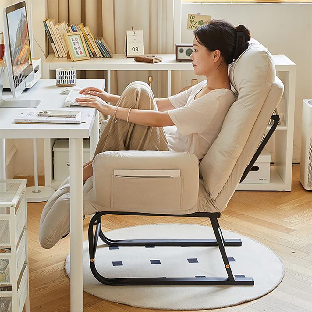 HDUTNGISN Recliner Armchair with Adjustable Backrest,White