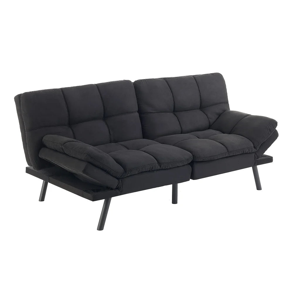 Mainstays Memory Foam Futon with 72",Black