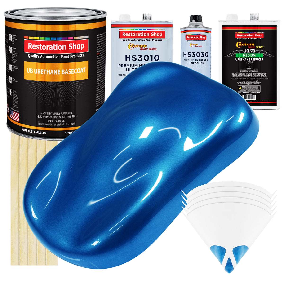 Viper Blue Pearl Premium Gallon Kit URETHANE BASECOAT Car Auto Paint Kit