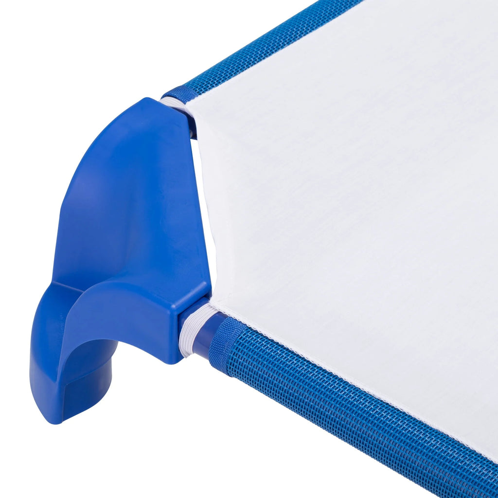 Sprogs SPG-16138-AS Deluxe Unassembled Stackable Daycare Cot Rest Mat with Easy Lift Corners, Standard 52" Length x 5" Height, Red,Green,Yellow, Blue (Pack of 4)