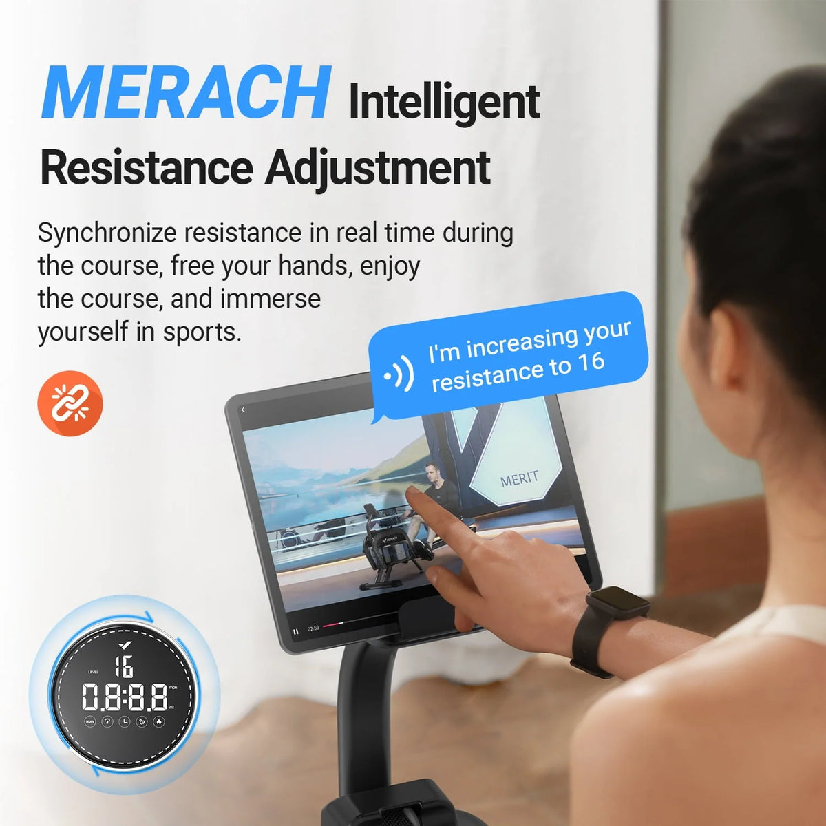 MERACH Water Rowing Machine 16 Levels Magnetic Auto Resistance 350lb Max Weight Rower for Home