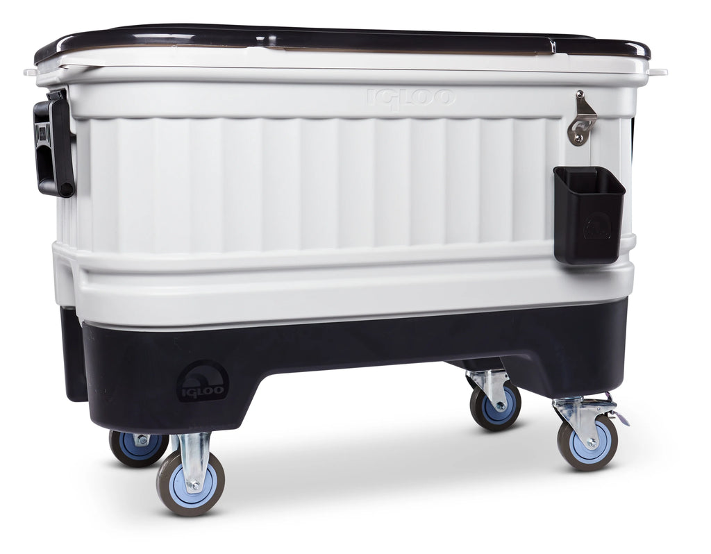Igloo 125 qt. Party Bar Wheeled Ice Chest, White and Black