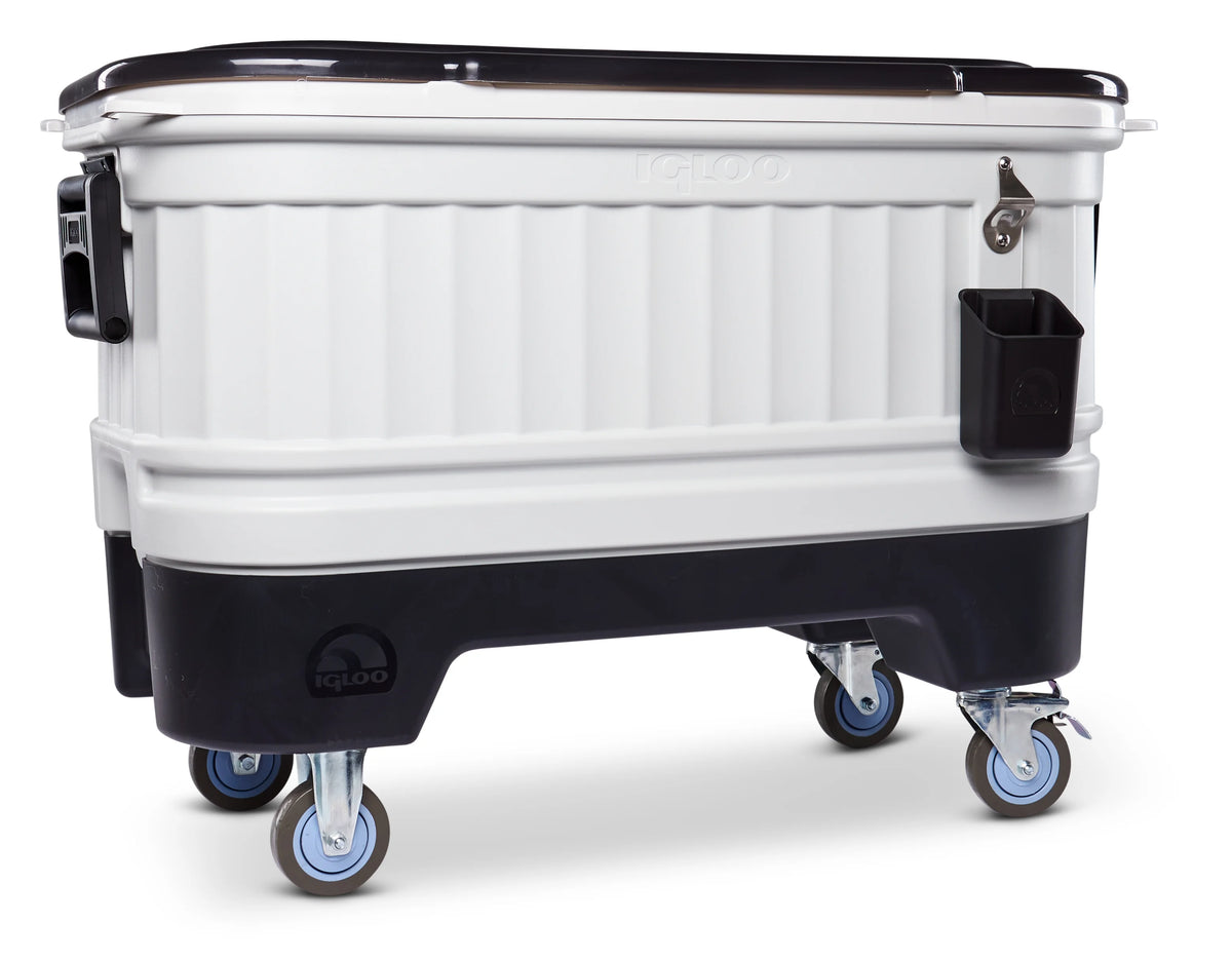 Igloo 125 qt. Party Bar Wheeled Ice Chest, White and Black