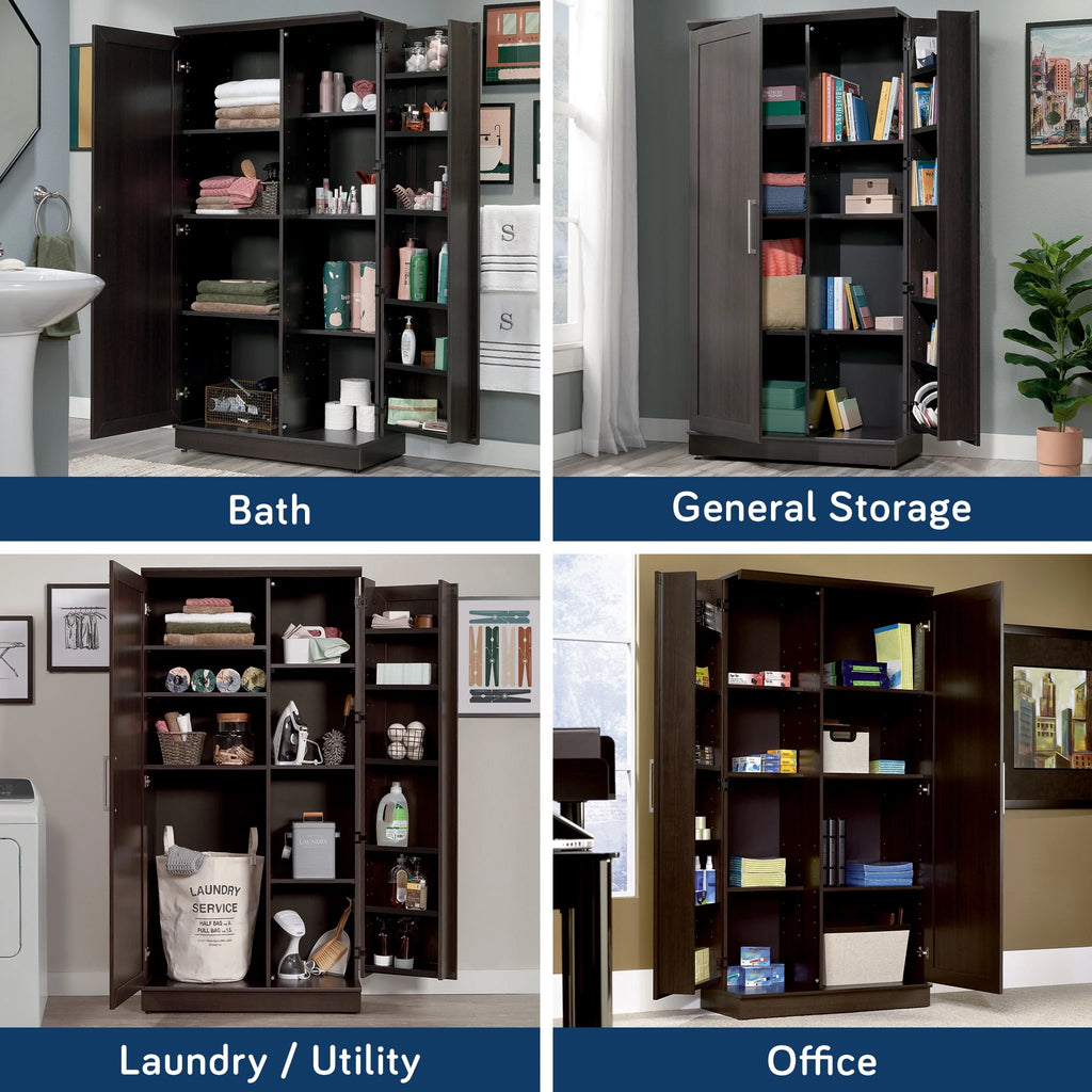 Sauder Homeplus Storage Cabinet, Sienna Oak Finish