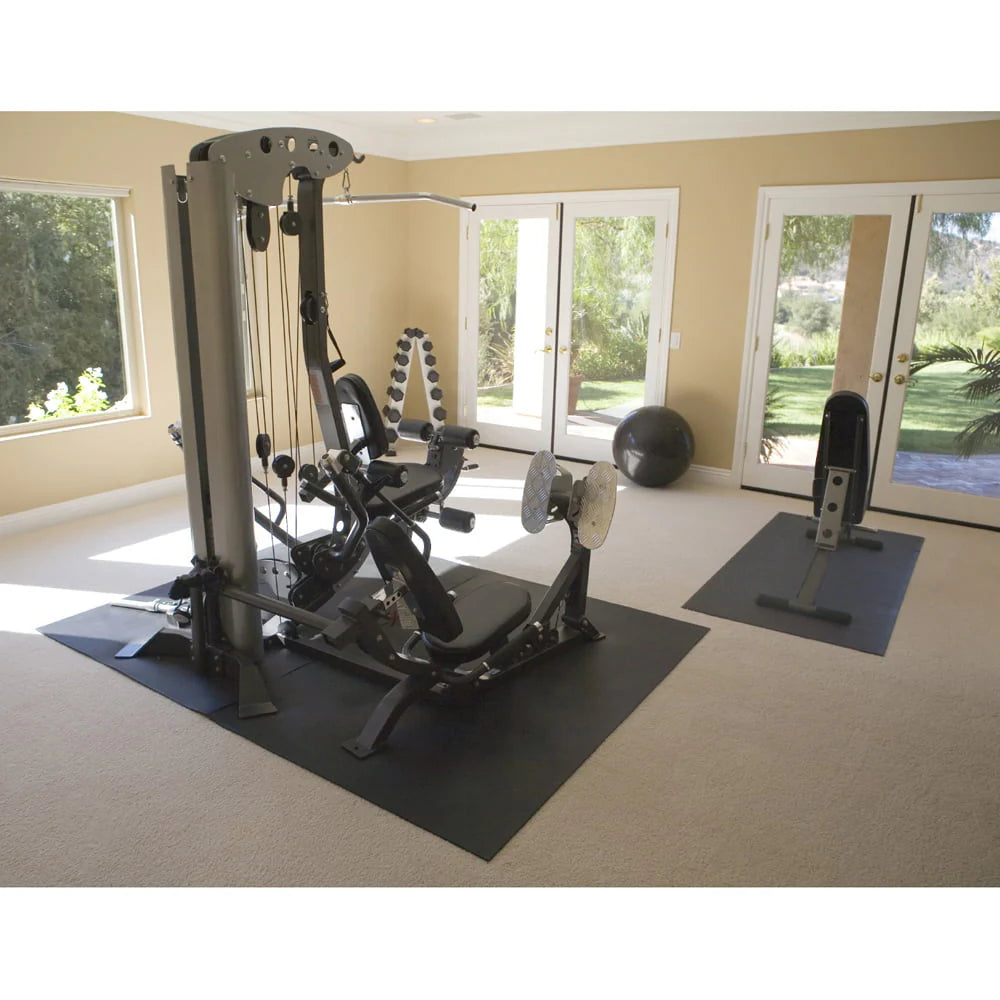 Rubber-Cal "Maxx-Tuff" Rubber Mat - Heavy Duty Rubber Floor Protection Mat - Black in color - 1/2 in x 4 ft x 6 ft