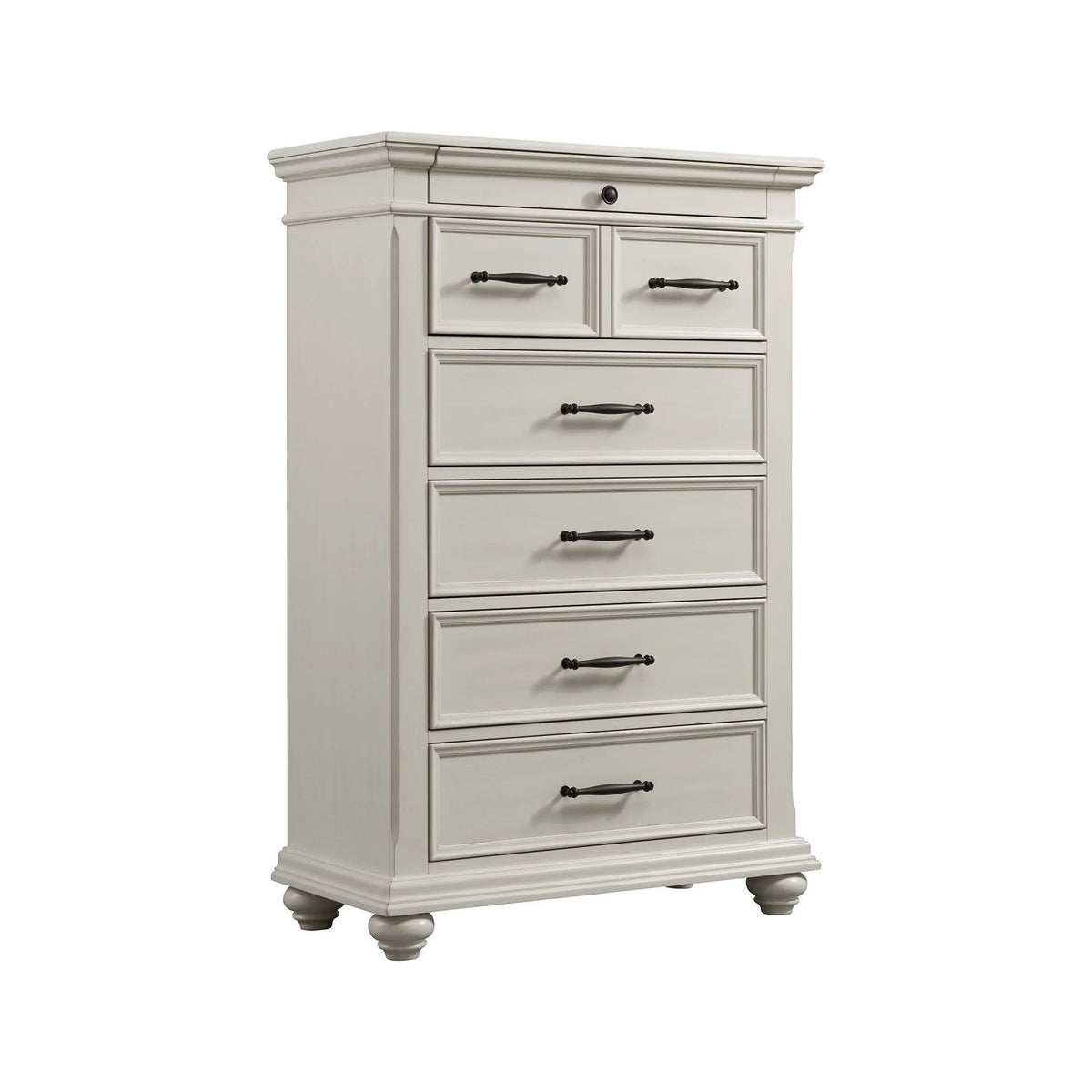 Picket House Furnishings Brooks Queen Platform Storage 6PC Bedroom Set in Grey