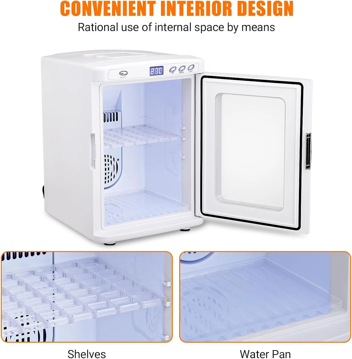 Garvee 25L Reptile Incubator for Hatching Eggs - Portable Scientific Laboratory Incubator, Temperature Controlled 10��C-60��C for Small Reptiles, Cooling and Heating Digital Incubator, 12V/110V Black