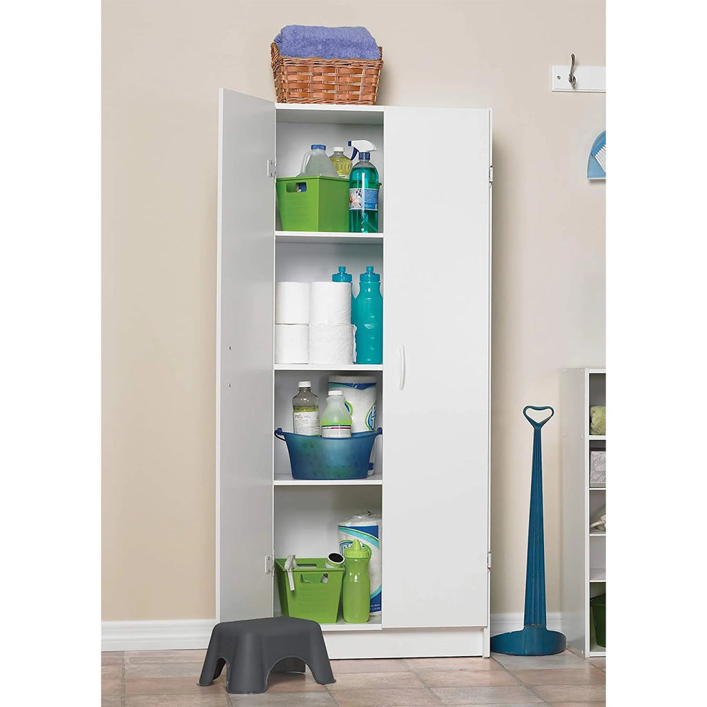 ClosetMaid 12.5 x 24 x 59.5 Inch Adjustable 4 Shelf Pantry Cabinet, White