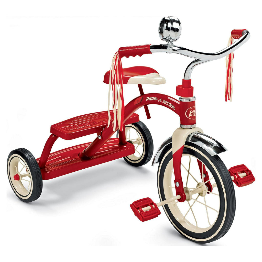 Radio Flyer. Classic Red Dual Deck Tricycle. 12″ Front Wheel. Red
