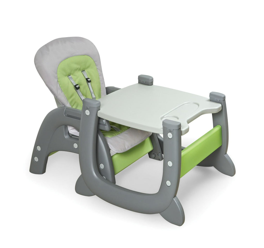 Badger Basket Envee II High Chair Play Table Conversion - Green/Gray
