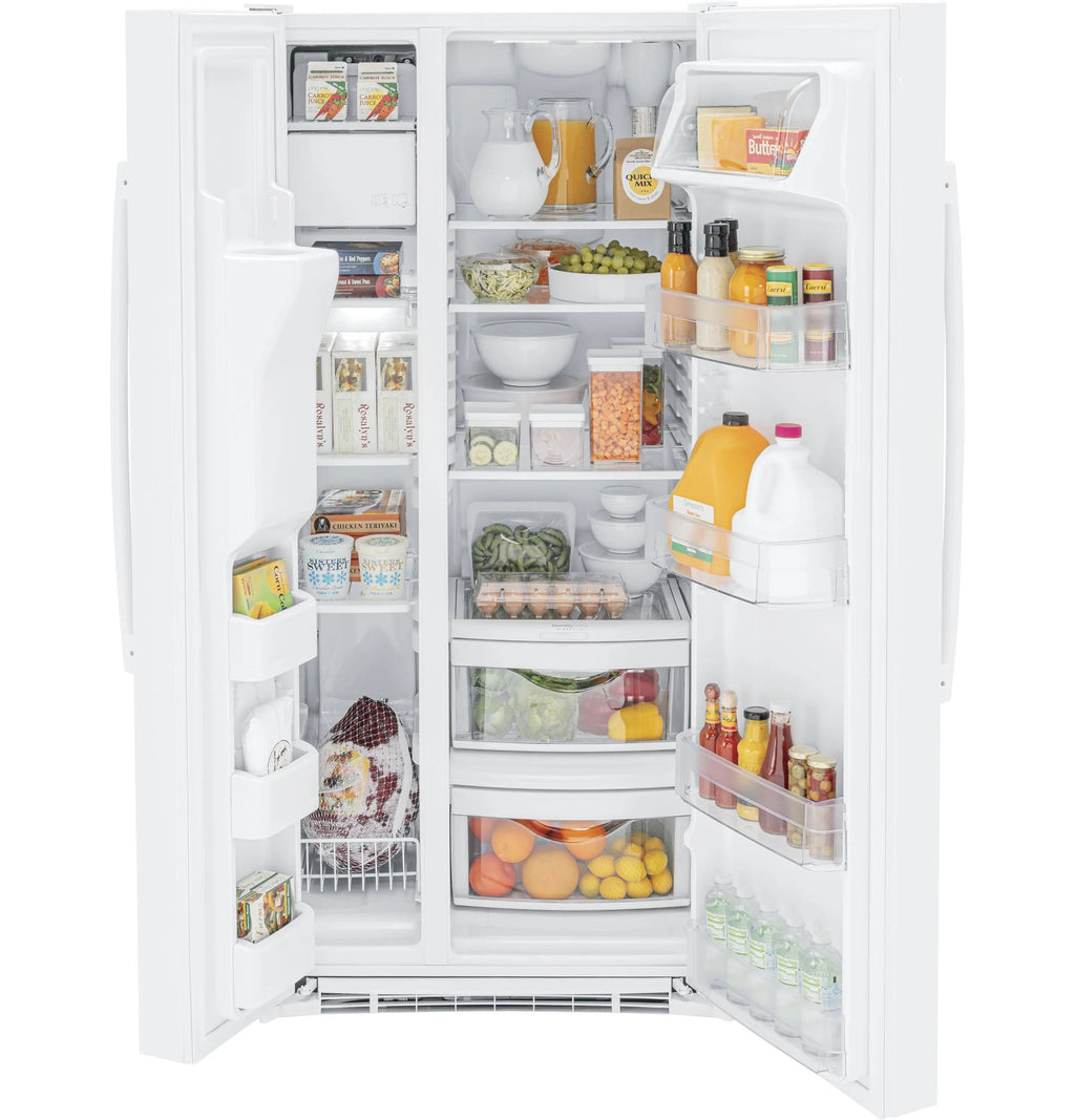General Electric Side by Side Freestanding Refrigerator, Black