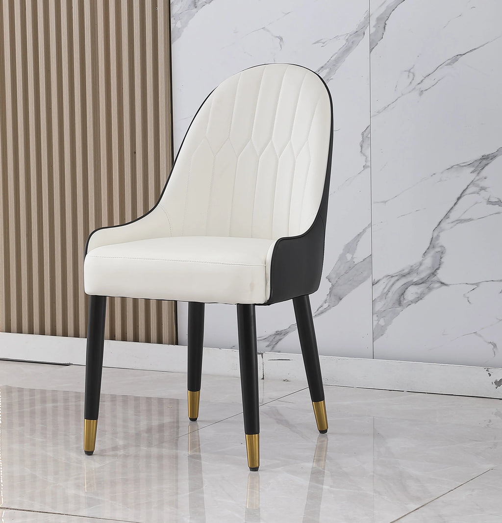 Montary 7 Piece Dining Room Set, Modern Dining Table and Chairs Set, Sintered Stone Dining Table Set for 6, White Marble Dining Table with 6 Chairs for Kitchen, Dining Room