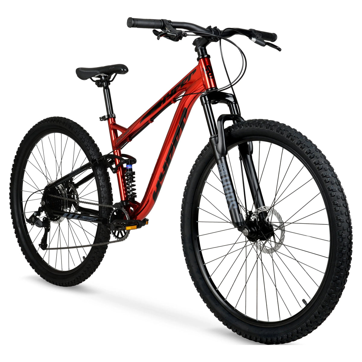 Hyper Bicycle Men's 29 In. Explorer Dual Suspension Mountain Bike, Red