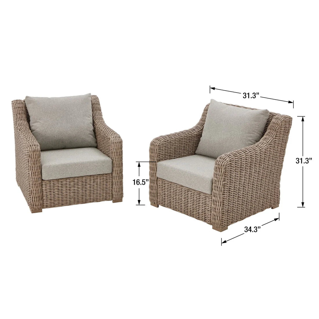 Better Homes & Gardens Bellamy 2-Pack Lounge Chairs with Patio Cover