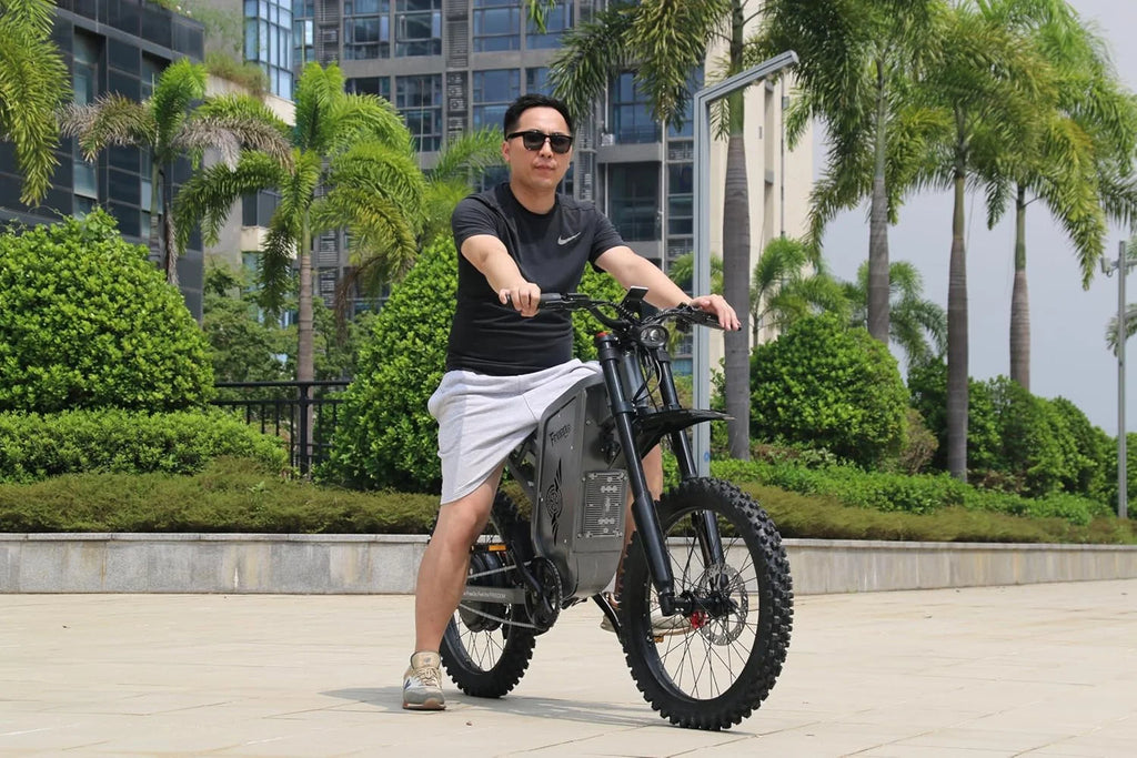 50MPH Electric Dirt Bicycle Freego X2 Pro,6000W(Peak)Motor Electric Motorcycle, Electric Bike for Adults, 60V30AH Battery, 19x2 Tire Full Suspension Hydraulic Brake Half Throttle UL2849