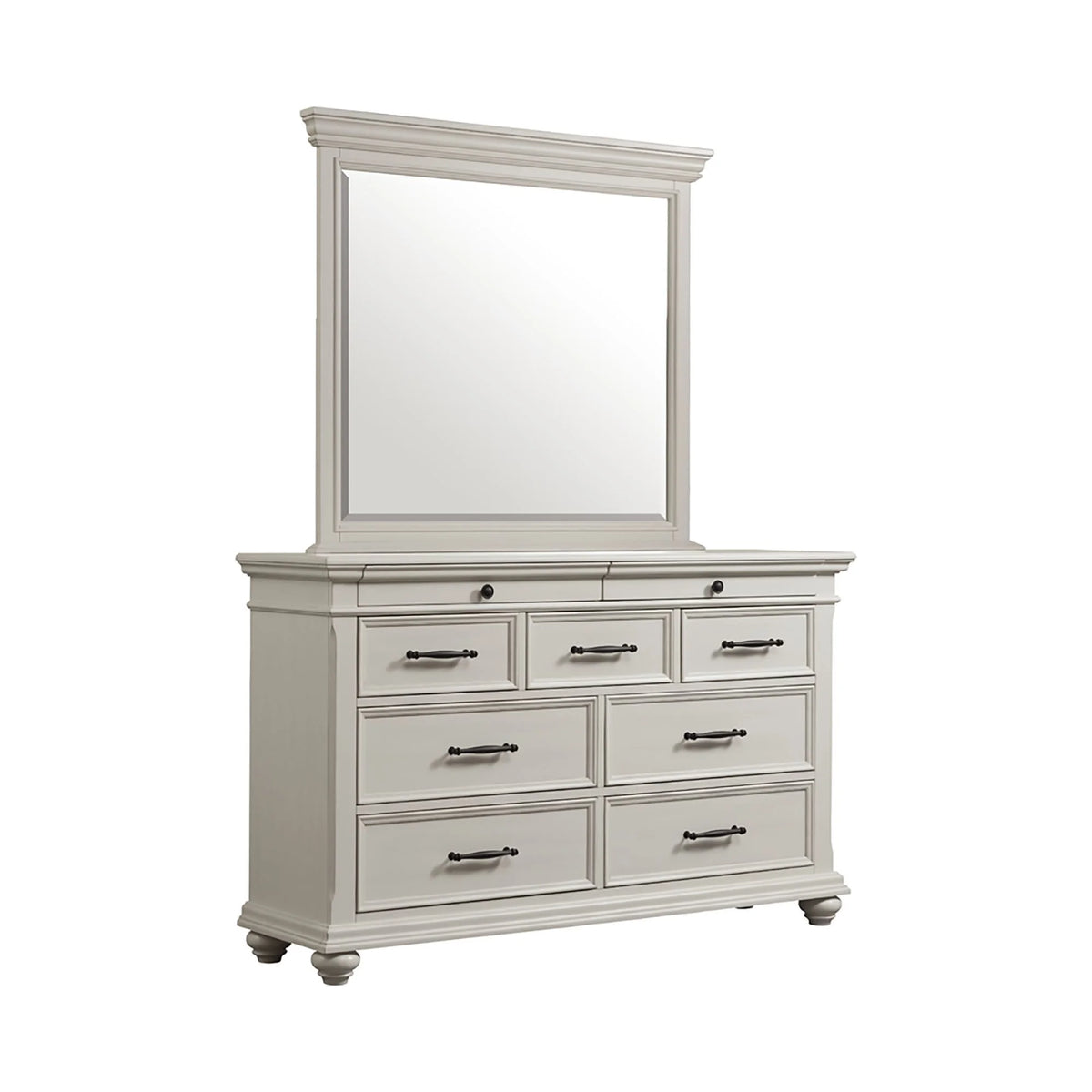 Picket House Furnishings Brooks Queen Platform Storage 6PC Bedroom Set in Grey