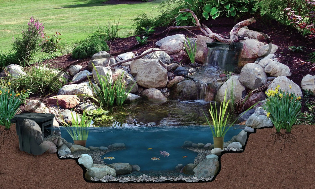 Atlantic Water Gardens BF1900 Pond Filter & Waterfall Spillway, 19-inch, Black