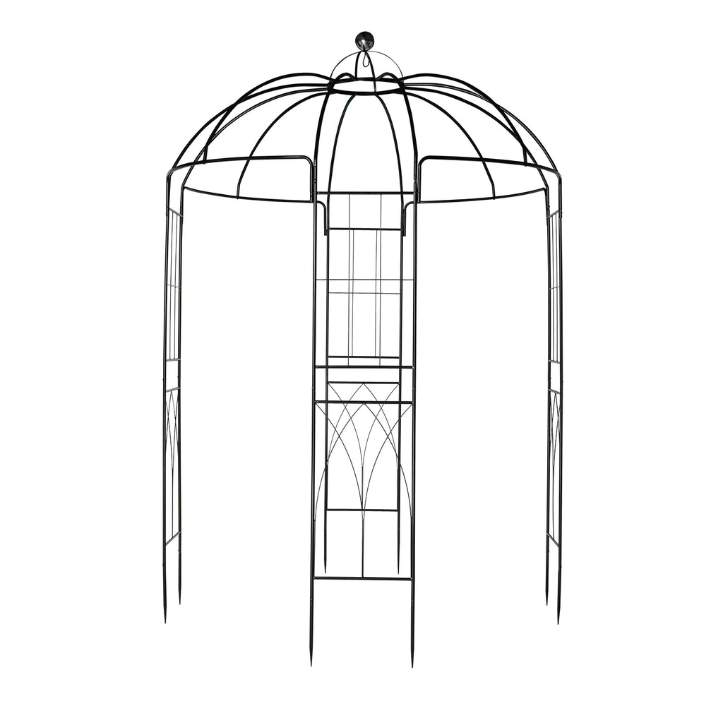 Ktaxon Garden Arch 8.8Ft Garden Birdcage Shape Garden Arbor Garden Gazebo