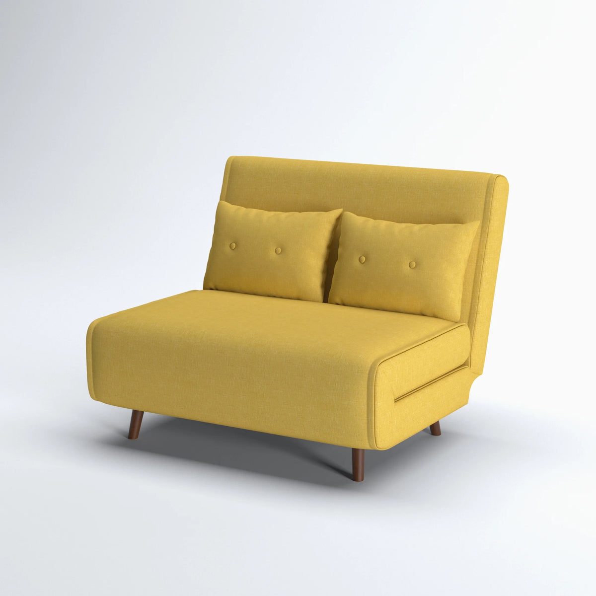 A&D Home Haru 40" Convertible Futon Chair, Linen Beige