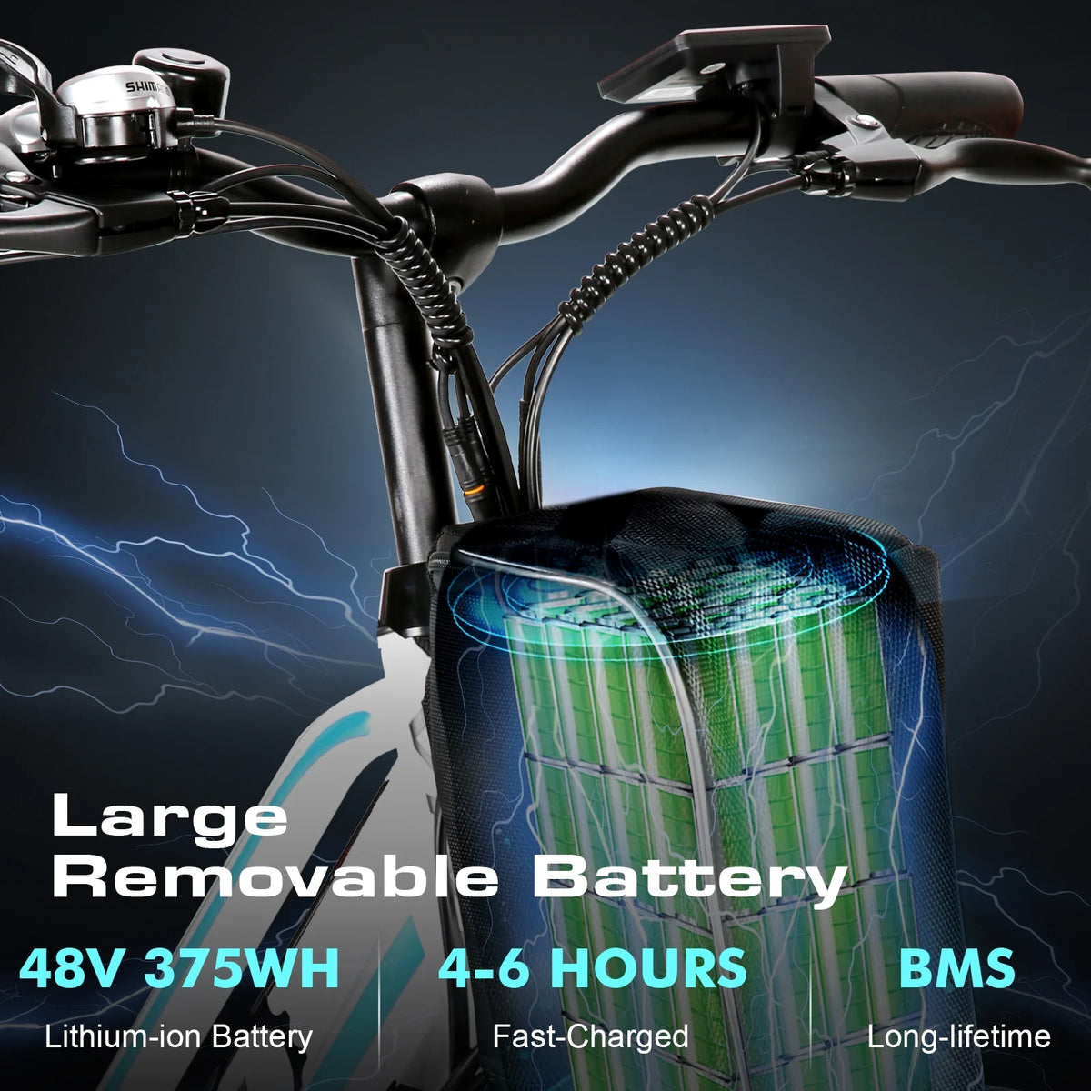 Vivi Electric Bike 26" City Commuter Electric Bike 48V 500W Step-Through Electric Bike 19.8MPH Electric Cruiser Bike Beach Bike with Cruise Control, UL2849 Certified