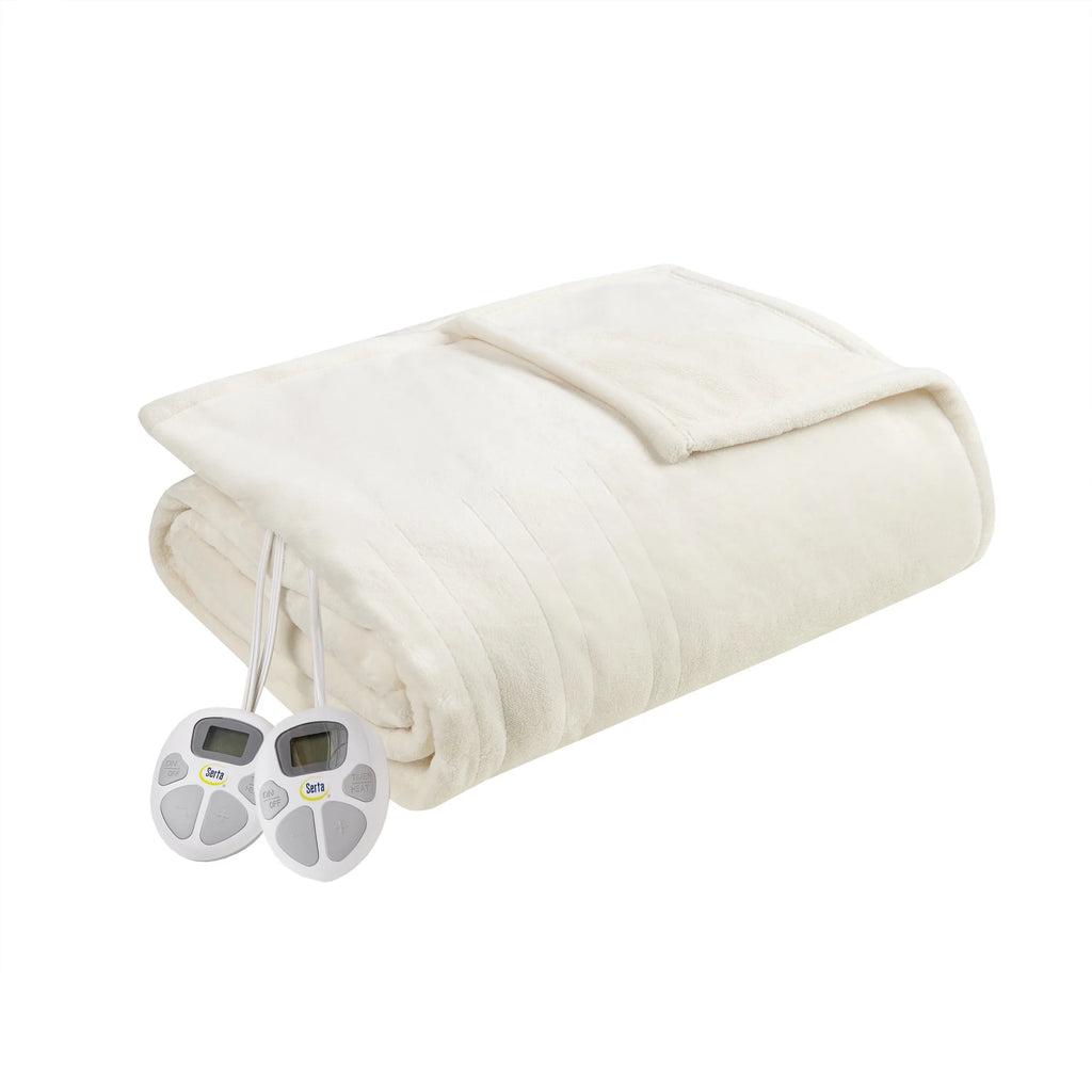 Serta Gray Polyester  Electric Blanket, Queen