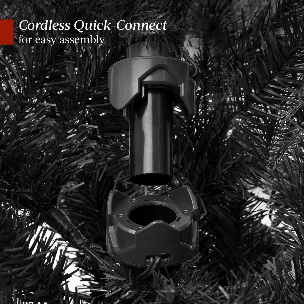 Best Choice Products 4.5ft Pre-Lit Sparse Christmas Tree w/ 100 2-in-1 LED Lights, Cordless Connection, Metal Stand