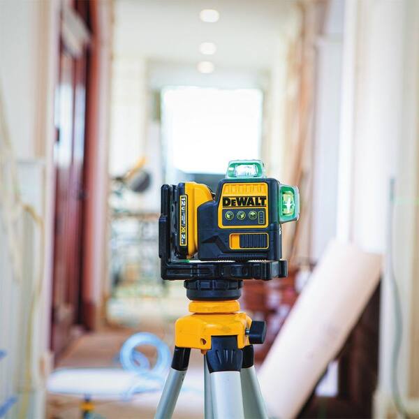 12V MAX Lithium-Ion 100 ft. Green Self-Leveling 3-Beam 360 Degree Laser Level with 2.0Ah Battery, Charger and Case
