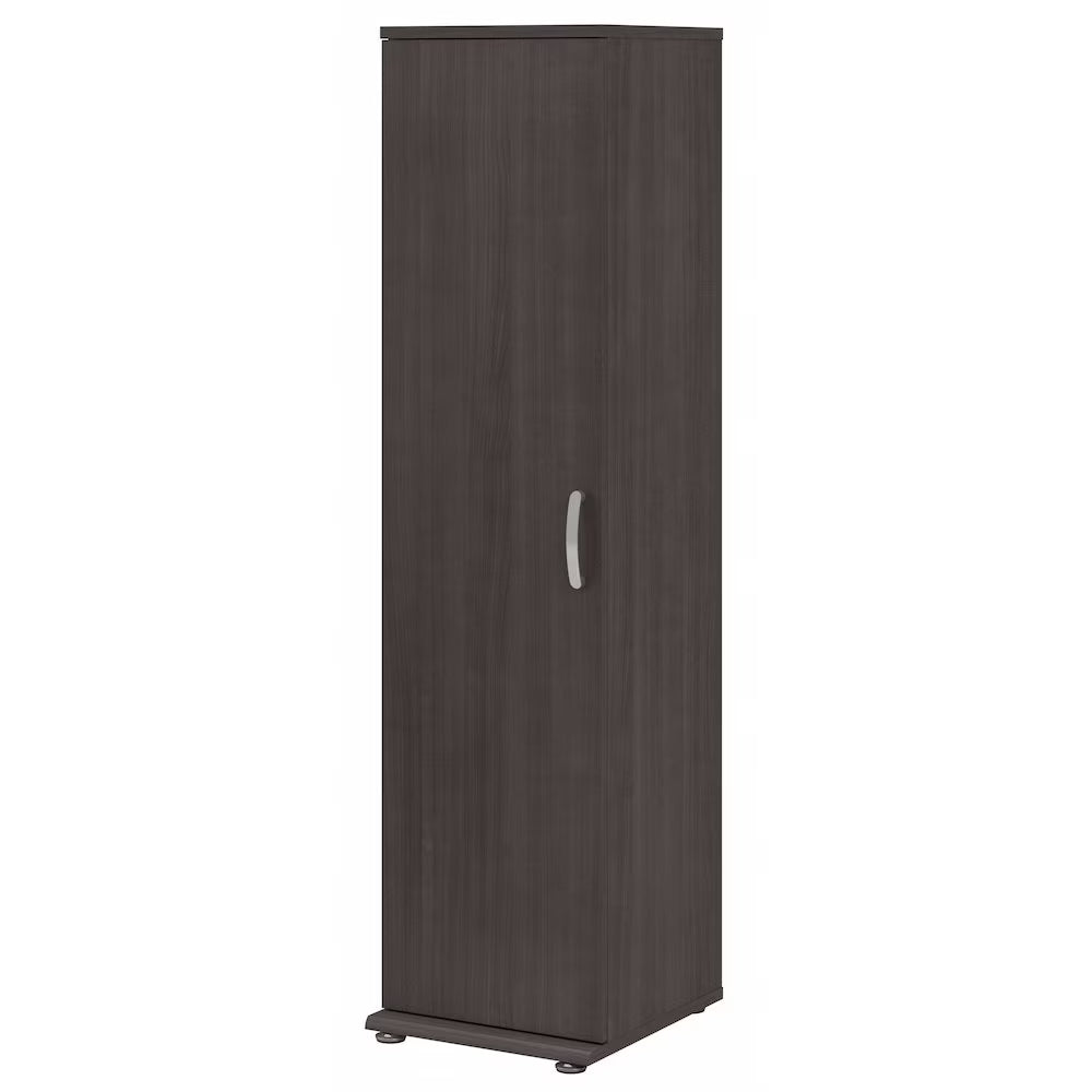 Universal Tall Narrow Storage Cabinet in Platinum Gray - Engineered Wood