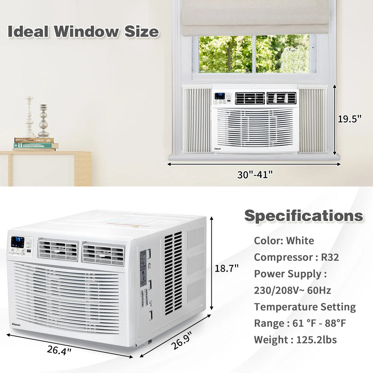 Ktaxon WiFi Enabled 8000 BTU Heat And Cool Window Air Conditioner With Wifi Controls