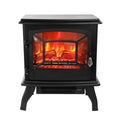 16.5''L 1400W Freestanding Fireplace, Stove Heater Auto-Shutoff, Fake Wood