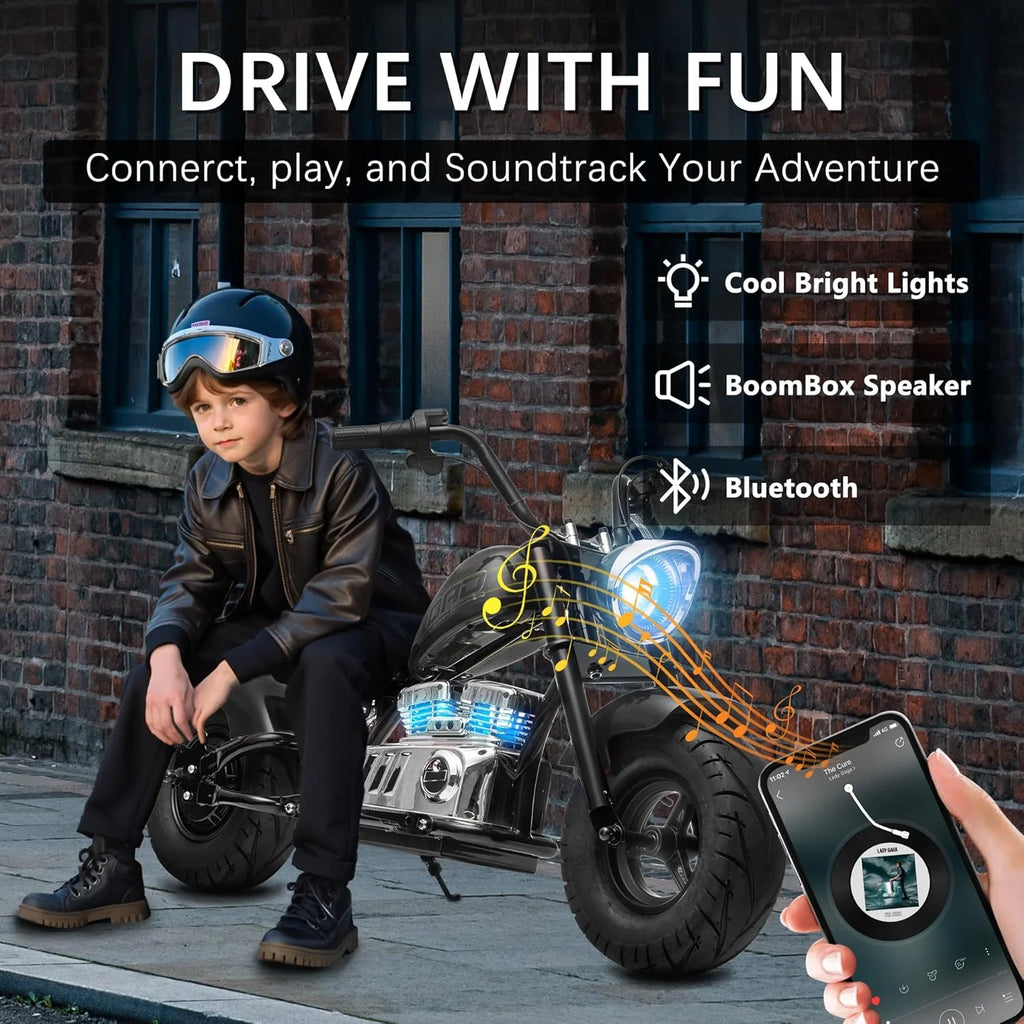 DEYGIA 24V 250W Kids Electric Dirt Bike, 12.5 MPH & 10-Mile Range, 176lb Capacity, Dual Suspension + Disc Brake, Twist Throttle - Electric Motorbike for Ages 8-14
