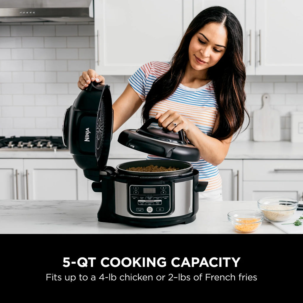 Ninja Foodi 10-in-1 5 Qt Pressure Cooker, Steamer, Bake, Broil, Dehydrate, Air Fryer, Non-Stick, FD101 Stainless Steel