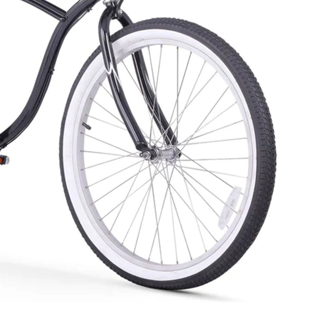 Firmstrong Urban Man 3-Speed Men's 26 Inch Beach Cruiser Riding Bike, Black