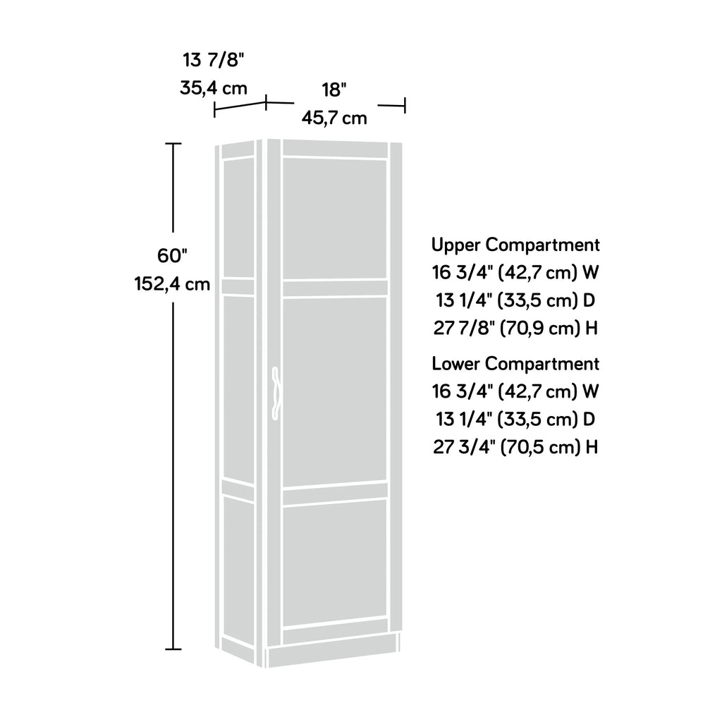 Sauder Select Storage Pantry, Highland Oak Finish