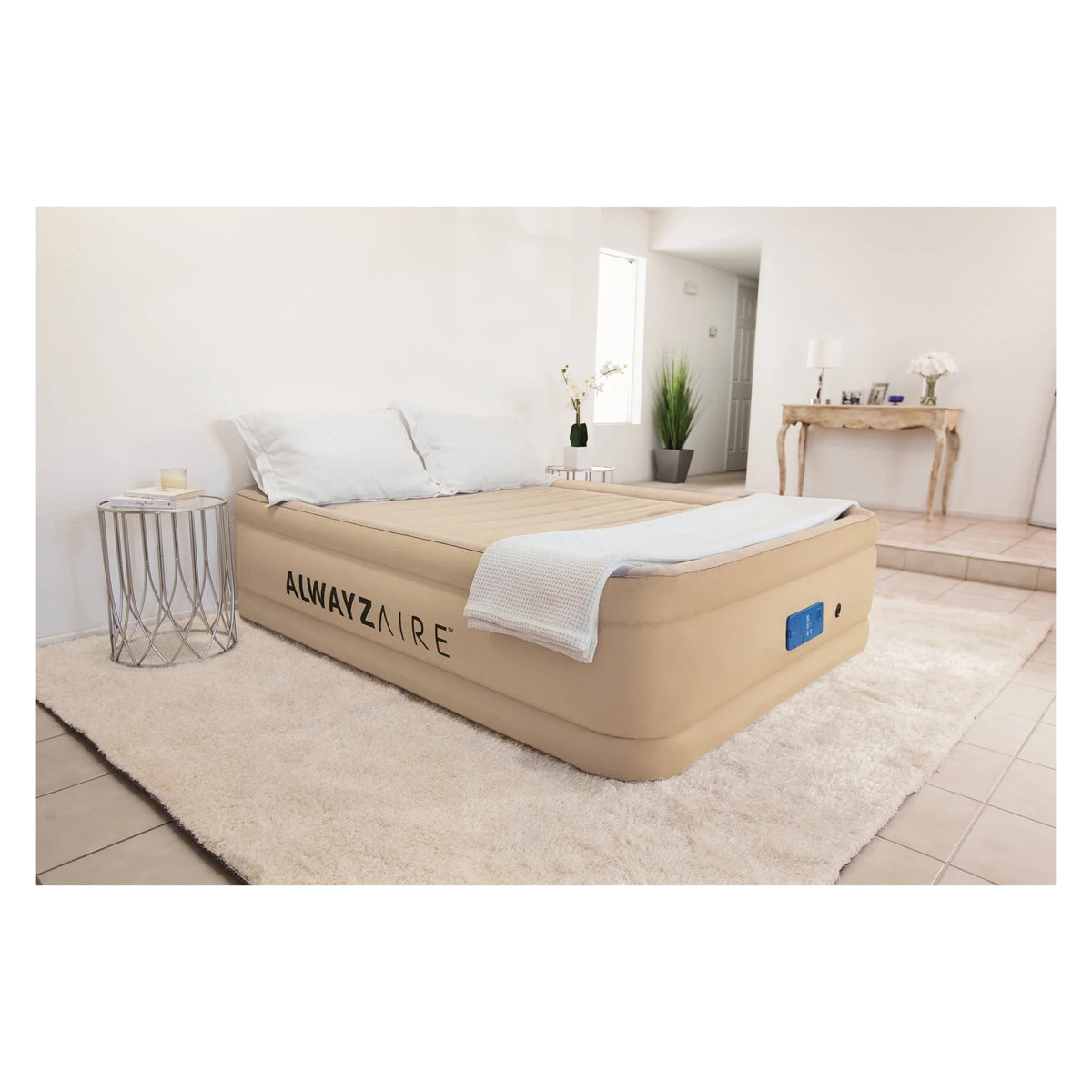 Bestway - AlwayzAire Comfort Choice Fortech 10 Inch Airbed with Built-in Ac Pump, Queen