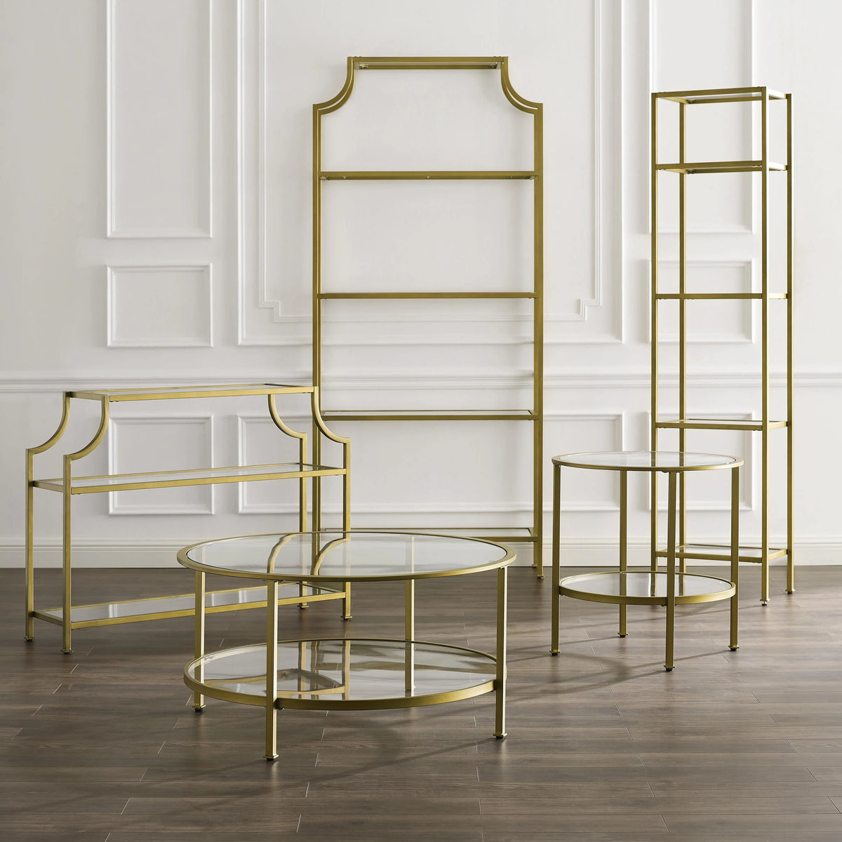 Crosley Furniture Aimee Glass Console Table