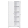 UBesGoo 72" Traditional Freestanding Kitchen Pantry Cabinet Wardrobe Armoire, White