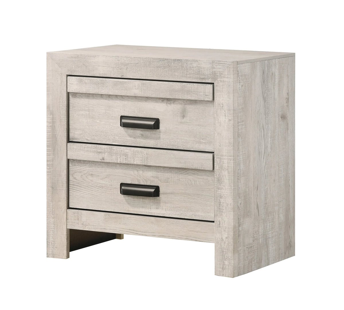 Rustic 5pc Chevron-patterned Gray Finish Bedroom Furniture King Size Bed Set