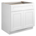 Design House 561399 Brookings Unassembled Shaker Base Kitchen Cabinet 33x34.5x24, White