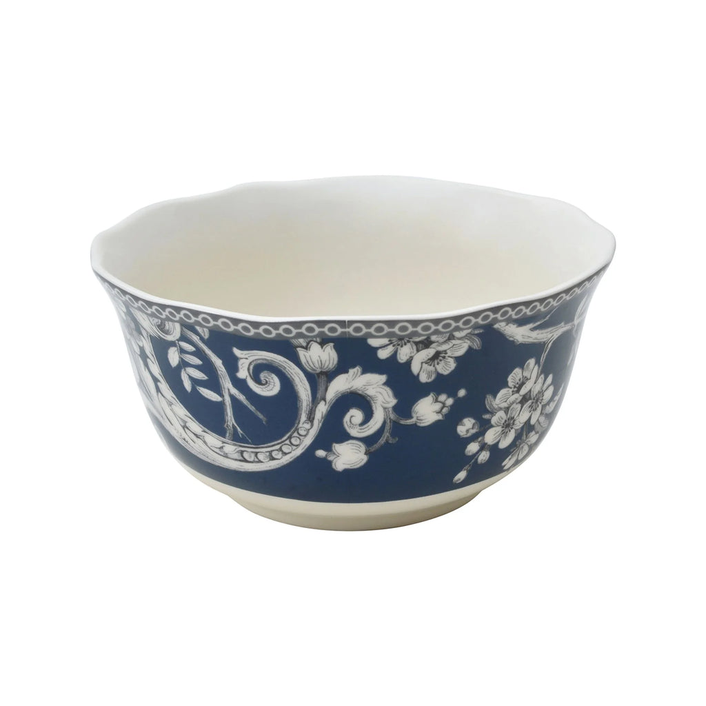 222 Fifth Adelaide Round 16-Piece Porcelain Dinnerware Set, Black Toile
