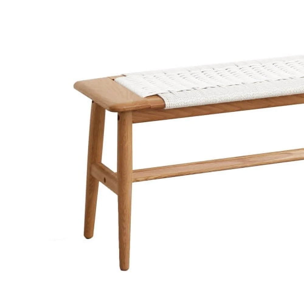 Dining Benches, Natural Oak Wood Bench, Entryway Bench Bed Bench for Kitchen, Dining Room, Living Room, Walnut