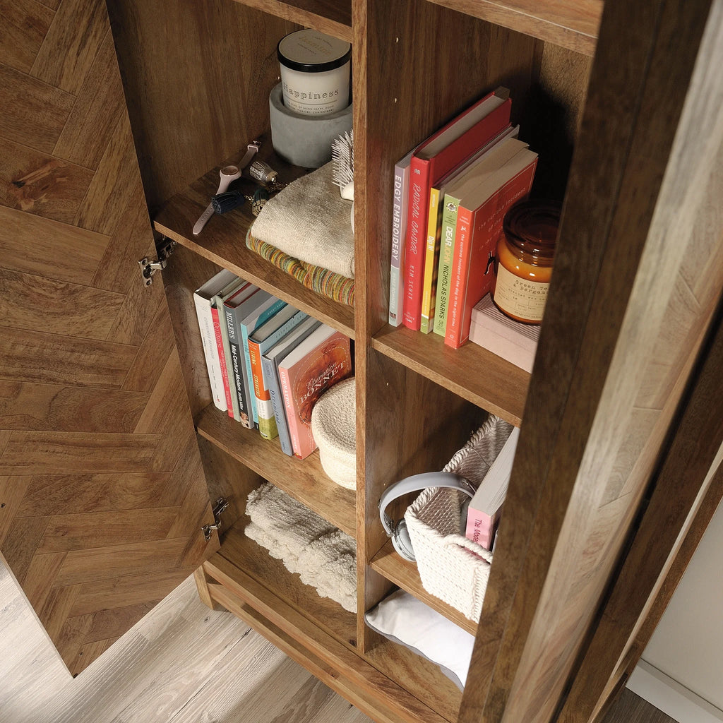 Sauder Cannery Bridge 2 Door Storage Cabinet, Sindoori Mango Finish