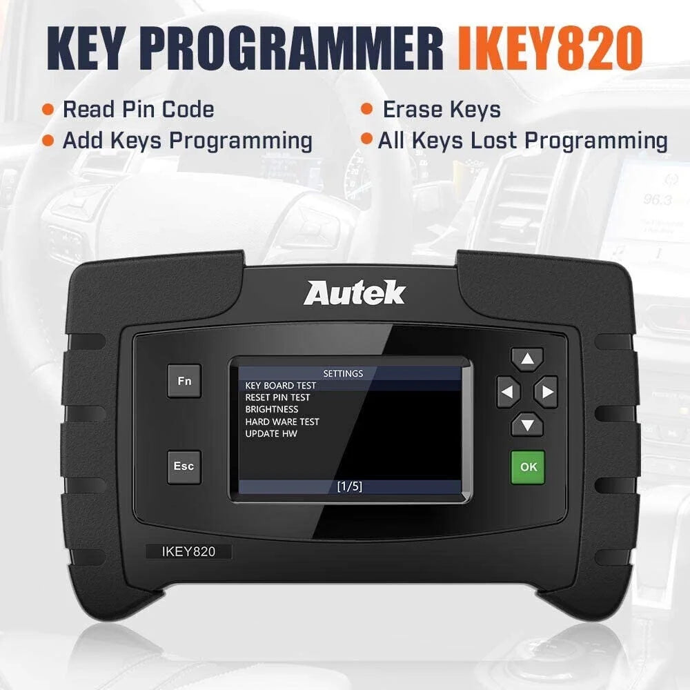 AUTEK IKEY820 Key Fob Programmer with license for 2018+ Ford Toyota H&G Chip OBD