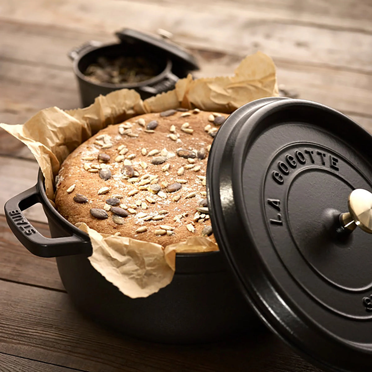 Staub Cast Iron 5.5-qt Round Cocotte - Cherry