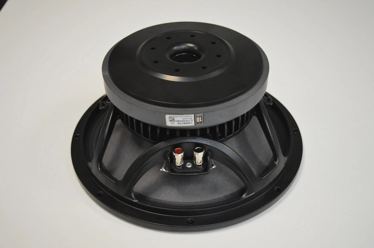 18 Sound 12MB720-8 Midbass Driver 500 Watts AES 1000 Watts Peak Compact 2-Way Reflex Enclosures 8-Ohms PRO Audio Car Motorcycle Component Speaker
