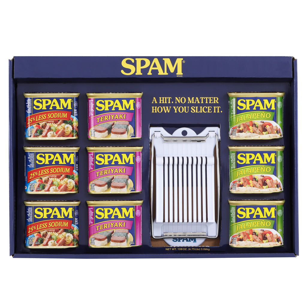 SPAM Variety Gift Set, 9 Tins With Slicer, 108 oz. Total