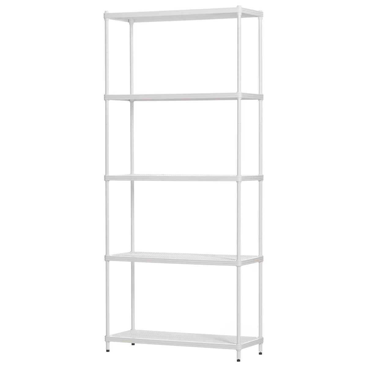 Design Ideas MeshWorks 5 Tier Steel Storage Shelving Unit Bookshelf, Green